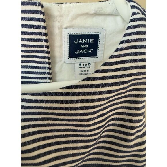 Janie and Jack Striped Nautical Santorini Sunset Dress Size 3-6M Baby Girl - Picture 7 of 10